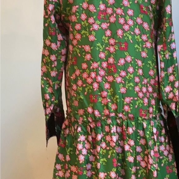 SANDRO GREEN SILK DRESS - Picture 3 of 6